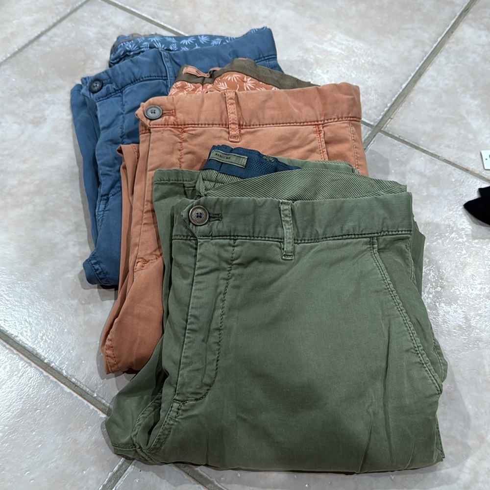 $ Mango Man BUNDLE OF 3 Mens Straight Leg Chinos Pants Size 40